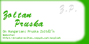 zoltan pruska business card